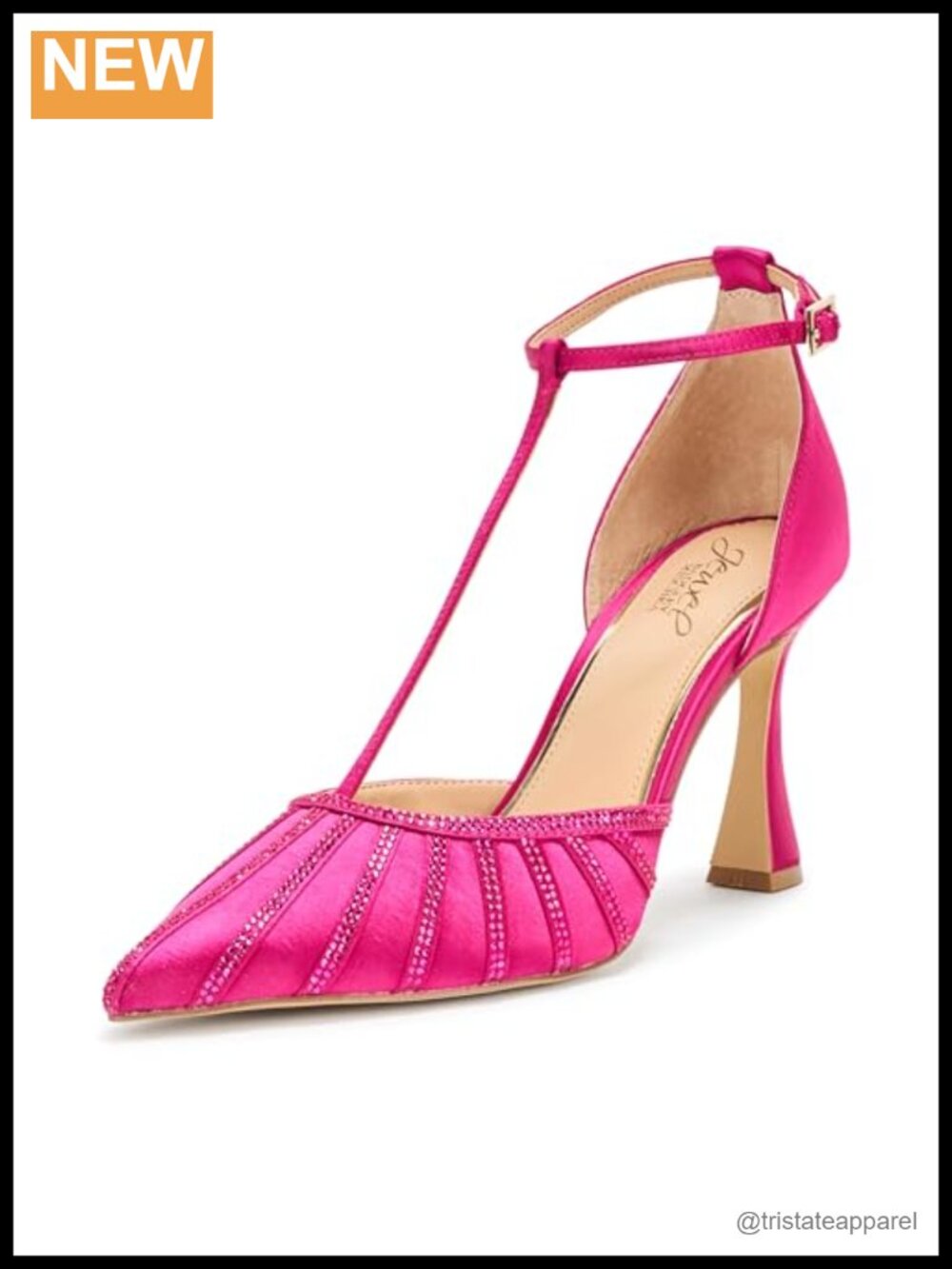 Women's Faithlyn Flare Heel Pump Satin Low Top Buckle